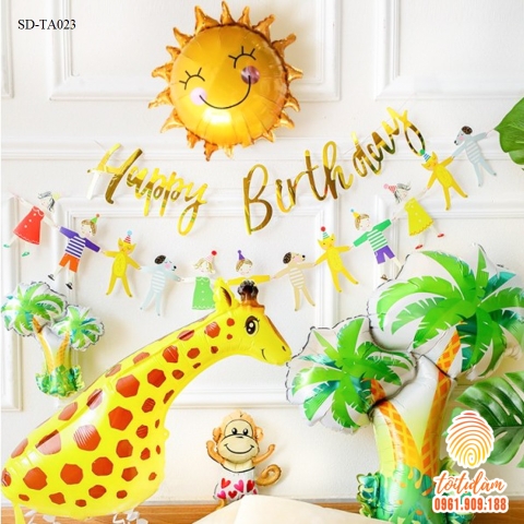 SET BÓNG TRANG TRÍ SINH NHẬT BÉ TRAI CHỦ ĐỀ KHỦNG LONG SD-TA023