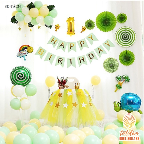 SET BÓNG TRANG TRÍ SINH NHẬT BÉ TRAI CHỦ ĐỀ KHỦNG LONG SD-TA024