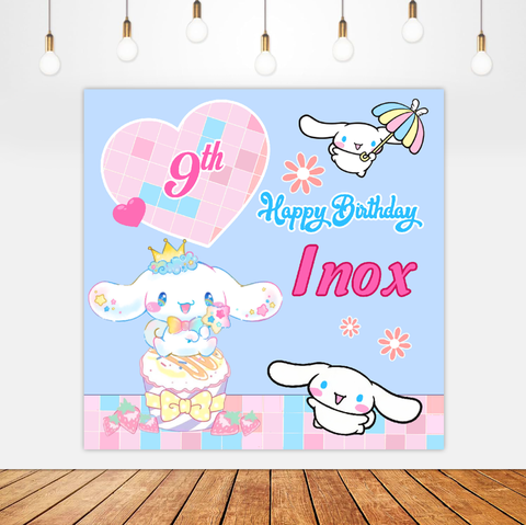 Phông sinh nhật chủ đề Cinnamoroll