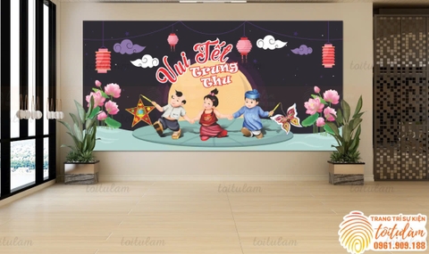Phông treo Trung Thu - phông trang trí treo tường - Thiết kế theo yêu cầu M5