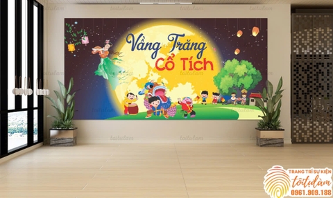 Phông treo Trung Thu - phông trang trí treo tường - Thiết kế theo yêu cầu M6