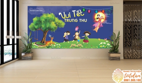 Phông treo Trung Thu - phông trang trí treo tường - Thiết kế theo yêu cầu M3