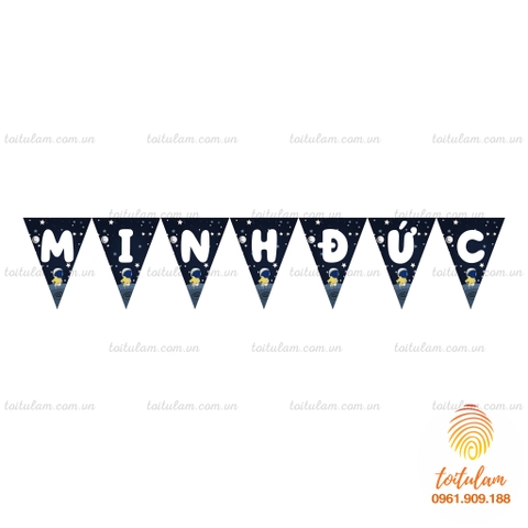 Dây chữ tên bé chủ đề phi hành gia