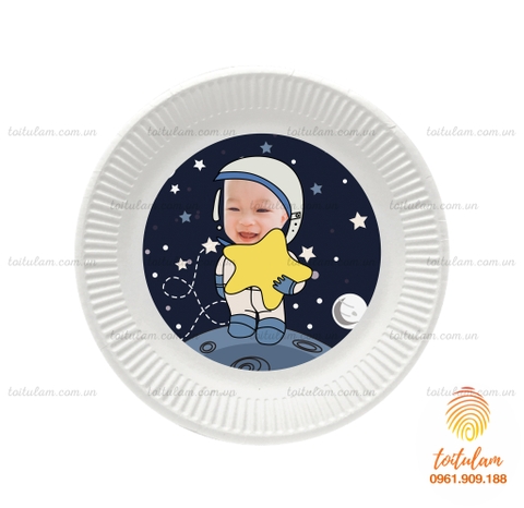 Đĩa giấy chủ đề phi hành gia (set 6)
