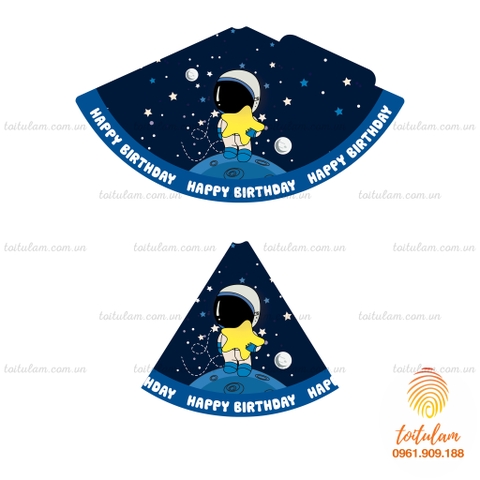 Mũ giấy chủ đề phi hành gia (set 6)