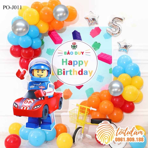 SET BÓNG TRANG TRÍ SINH NHẬT BÉ TRAI CHỦ ĐỀ SIÊU NHÂN, ANH HÙNG PO-J011