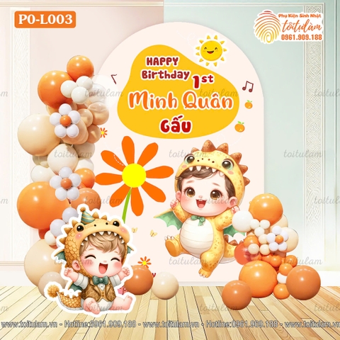 SET BÓNG SINH NHẬT CHO BÉ TUỔI RỒNG PO-L003