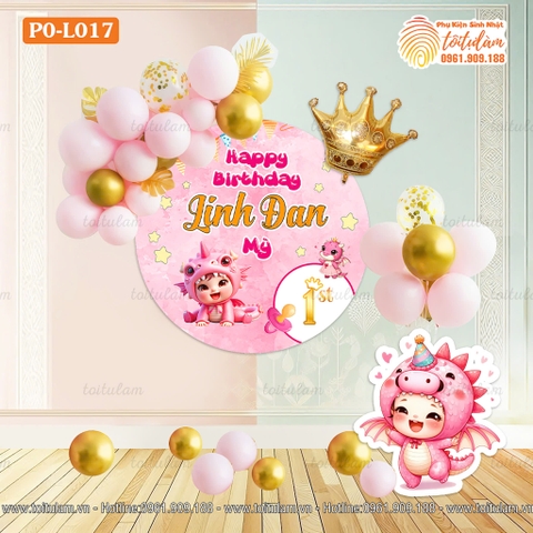 SET BÓNG SINH NHẬT CHO BÉ TUỔI RỒNG PO-L017