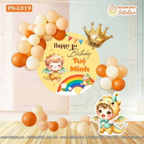 SET BÓNG SINH NHẬT CHO BÉ TUỔI RỒNG PO-L019