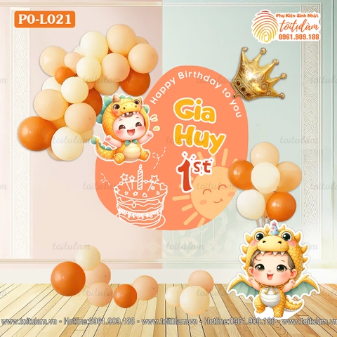 SET BÓNG SINH NHẬT CHO BÉ TUỔI RỒNG PO-L021