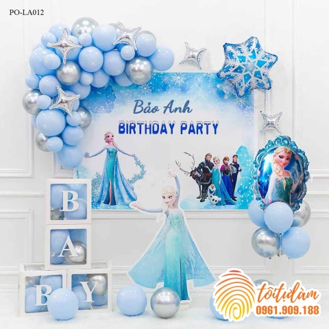 SET PHÔNG SINH NHẬT BÉ GÁI CHỦ ĐỀ NÀNG TIÊN CÁ PO-LA012