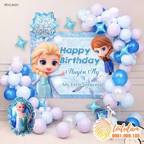 SET PHÔNG SINH NHẬT BÉ GÁI - CÔNG CHÚA ELSA PO-LA023