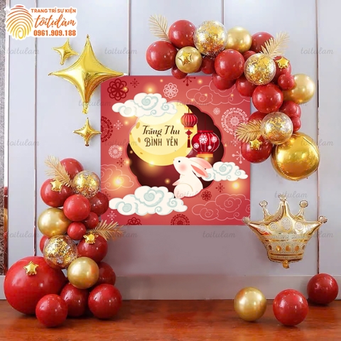 SET TRANG TRÍ TRUNG THU ĐƠN GIẢN PO-TU015 PHÔNG VUÔNG