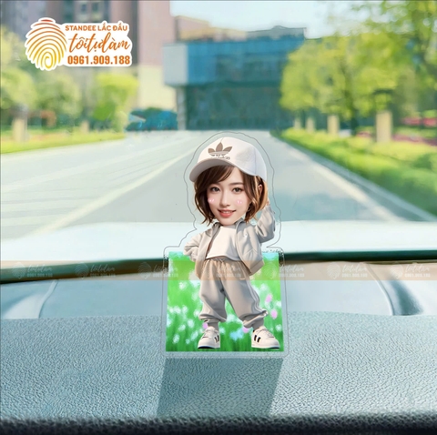 QUÀ TẶNG 20/10- Standee lắc lư - Mẫu cô nàng cá tính- thiết kế theo yêu cầu