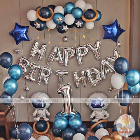 SET BÓNG TRANG TRÍ SINH NHẬT BÉ TRAI CHỦ ĐỀ PHI HÀNH GIA R.70M