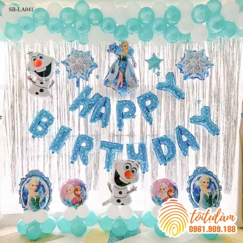 SET BÓNG TRANG TRÍ SINH NHẬT BÉ GÁI CHỦ ĐỀ CÔNG CHÚA SB-LA041