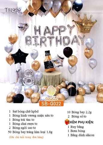 SET BÓNG TRANG TRÍ SINH NHẬT NGƯỜI LỚN SB-Q022