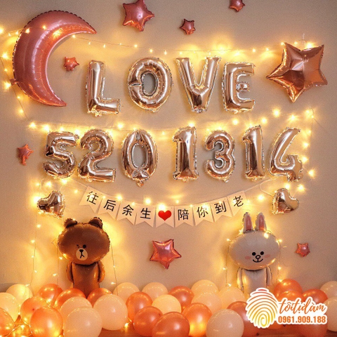 Set bóng trang trí Valentine SB-VT001