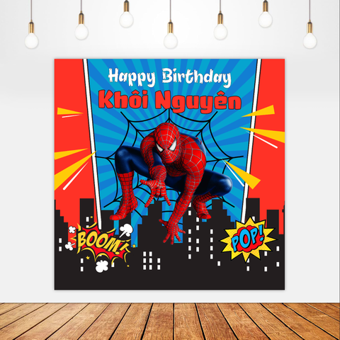 Phông sinh nhật chủ đề người nhện