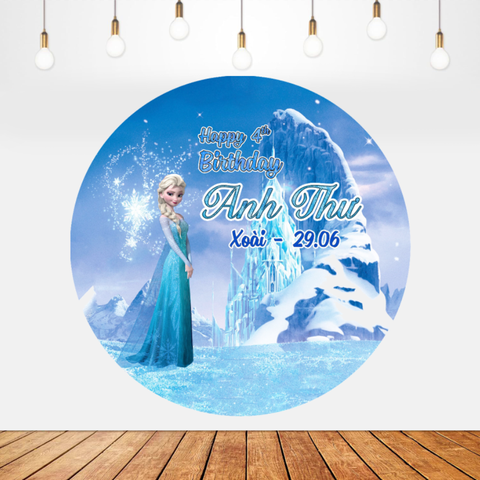 Phông sinh nhật chủ đề nữ hoàng băng giá