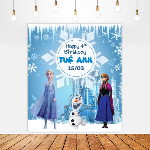 Phông sinh nhật chủ đề công chúa Elsa