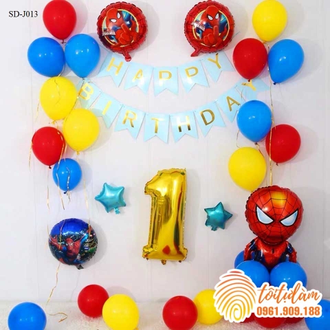 SET BÓNG TRANG TRÍ SINH NHẬT BÉ TRAI CHỦ ĐỀ SIÊU NHÂN, ANH HÙNG SD-J013