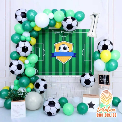 SET BÓNG TRANG TRÍ SINH NHẬT BÉ TRAI CHỦ ĐỀ BÓNG ĐÁ PO.B049