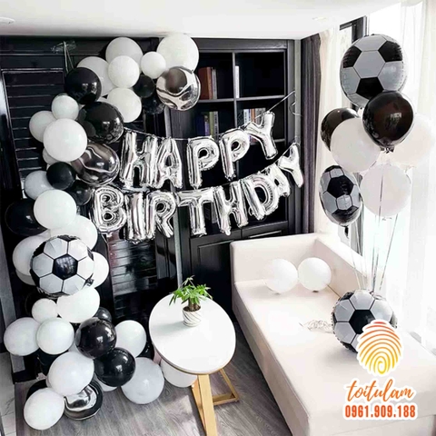 SET BÓNG TRANG TRÍ SINH NHẬT BÉ TRAI CHỦ ĐỀ BÓNG ĐÁ B.14M