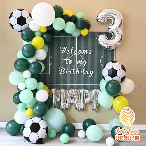 SET BÓNG TRANG TRÍ SINH NHẬT BÉ TRAI CHỦ ĐỀ BÓNG ĐÁ PO.B046