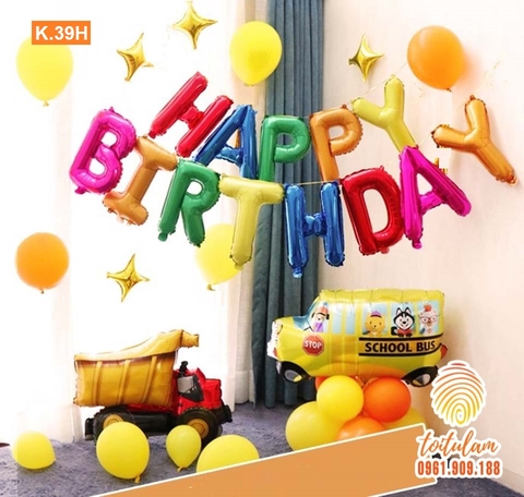 SET BÓNG SINH NHẬT - CHỦ ĐỀ Ô TÔ - MÁY BAY K.39H