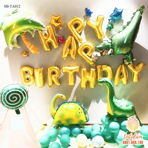 SET BÓNG TRANG TRÍ SINH NHẬT BÉ TRAI CHỦ ĐỀ KHỦNG LONG SB-TA012