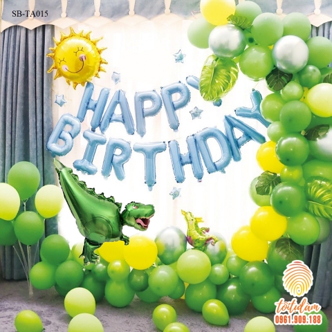 SET BÓNG TRANG TRÍ SINH NHẬT BÉ TRAI CHỦ ĐỀ KHỦNG LONG SB-TA015