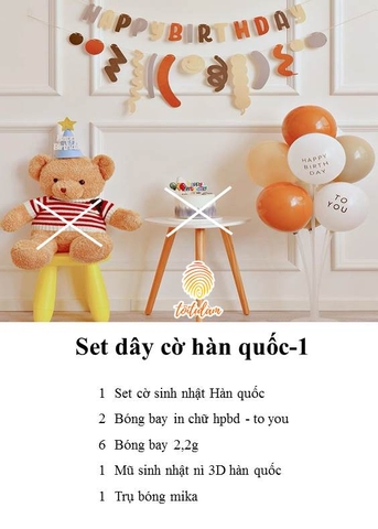 Set dây cờ hàn quốc