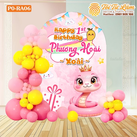 SET BÓNG SINH NHẬT CHO BÉ TUỔI RẮN PO-RA06