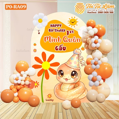 SET BÓNG SINH NHẬT CHO BÉ TUỔI RẮN PO-RA09