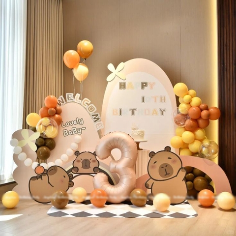 TRANG TRÍ SINH NHẬT TRỌN GÓI CHO BÉ YÊU - CHỦ ĐỀ CAPYBARA TT050