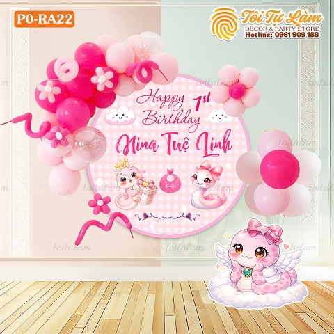 SET BÓNG SINH NHẬT CHO BÉ TUỔI RẮN PO-RA22