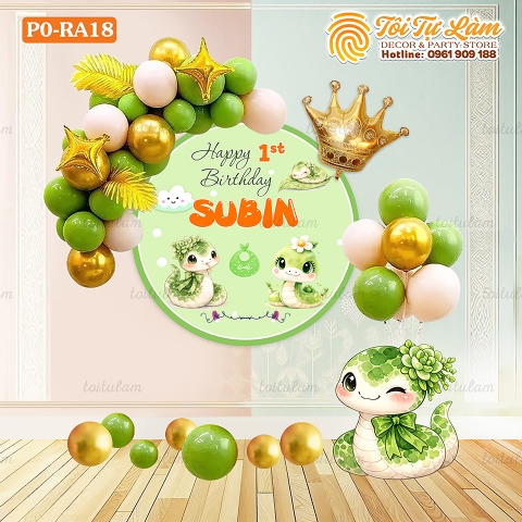 SET BÓNG SINH NHẬT CHO BÉ TUỔI RẮN PO-RA18