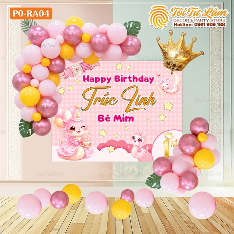 SET BÓNG SINH NHẬT CHO BÉ TUỔI RẮN PO-RA04