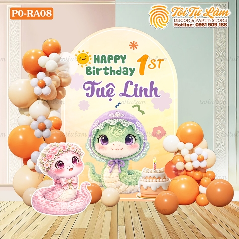 SET BÓNG SINH NHẬT CHO BÉ TUỔI RẮN PO-RA08