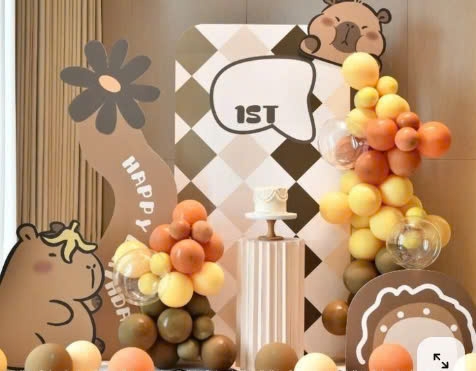 TRANG TRÍ SINH NHẬT TRỌN GÓI CHO BÉ YÊU - CHỦ ĐỀ CAPYBARA TT054