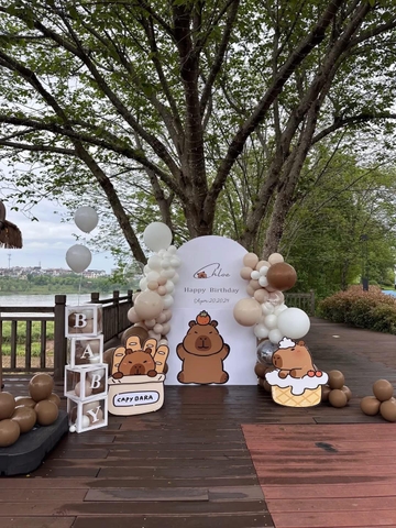 TRANG TRÍ SINH NHẬT TRỌN GÓI CHO BÉ YÊU - CHỦ ĐỀ CAPYBARA TT055