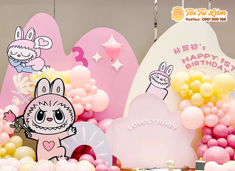 TRANG TRÍ SINH NHẬT TRỌN GÓI CHO BÉ YÊU - CHỦ ĐỀ LABUBU TT062