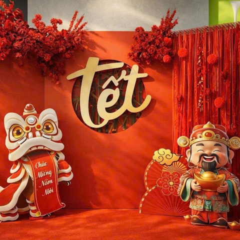 TRANG TRÍ TẾT ĐƠN GIẢN , SANG TRỌNG CHO VĂN PHÒNG