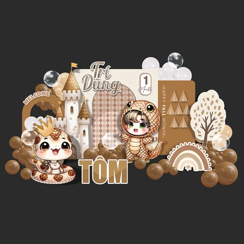 TRANG TRÍ THÔI NÔI BÉ RẮN DỄ THƯƠNG CHO BÉ - TT RA64