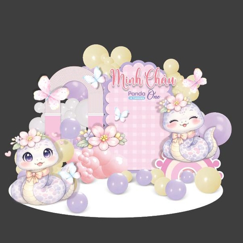 TRANG TRÍ THÔI NÔI BÉ RẮN MÀU PASTEL CỰC XINH - TT RA53