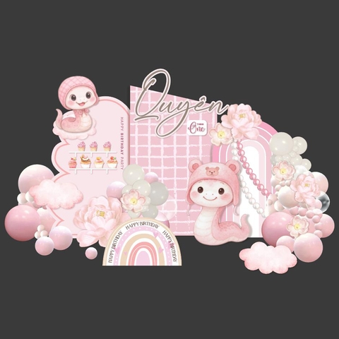 TRANG TRÍ TIỆC THÔI NÔI BÉ RẮN CAO CẤP - TT RA57