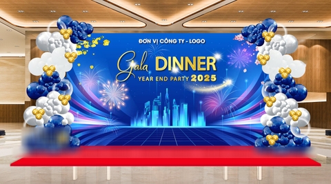 TRANG TRÍ YEAR END PARTY TONE XANH