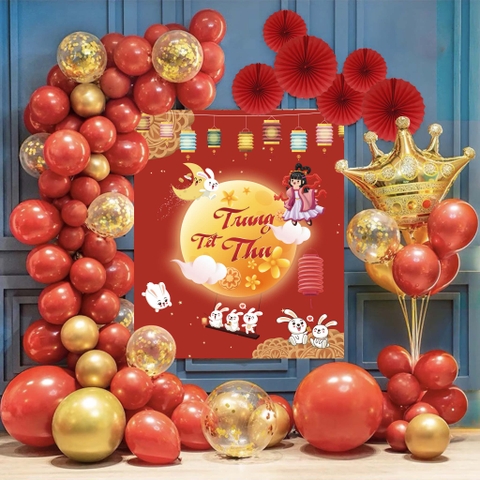 SET TRANG TRÍ TRUNG THU ĐƠN GIẢN PO-TU009- PHÔNG VUÔNG