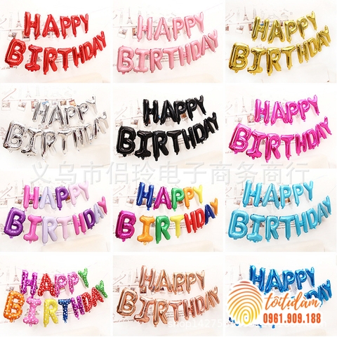 Set bóng chữ Happy birthday